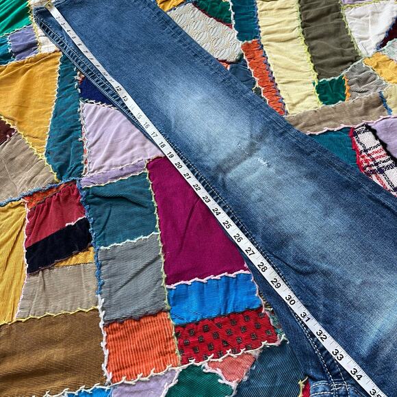 Y2K Miss Me Embedded Acid Washed Bootcut Blue Jeans 29W - Picture 6 of 7